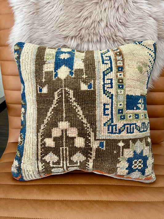 Vintage Rug Pillow Cover #6 - 16"x16"