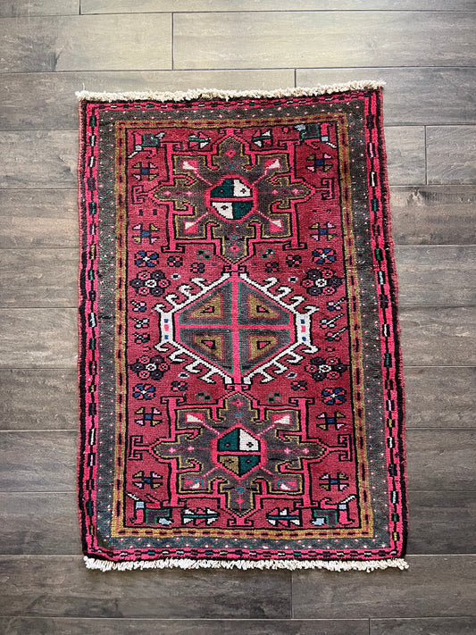 Vintage Rug #101 - 3'2" x 2'2"