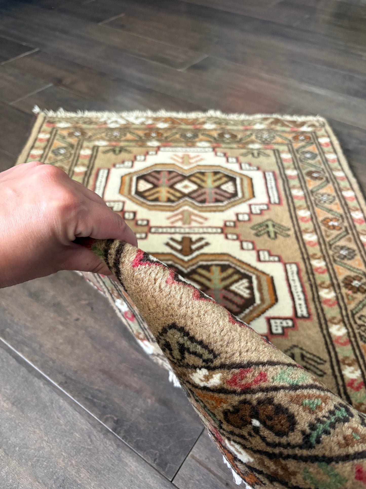 Vintage Rug #184 - 2'11 x 2'0"