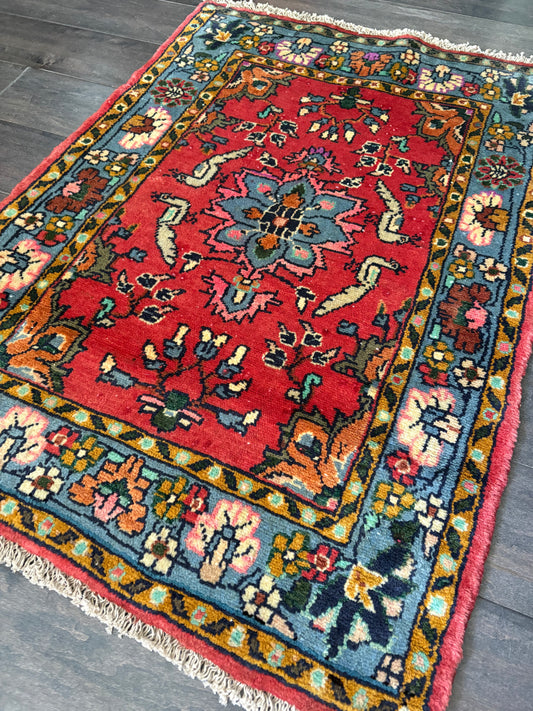 Vintage Rug #189 - 2'11" x 2'2"