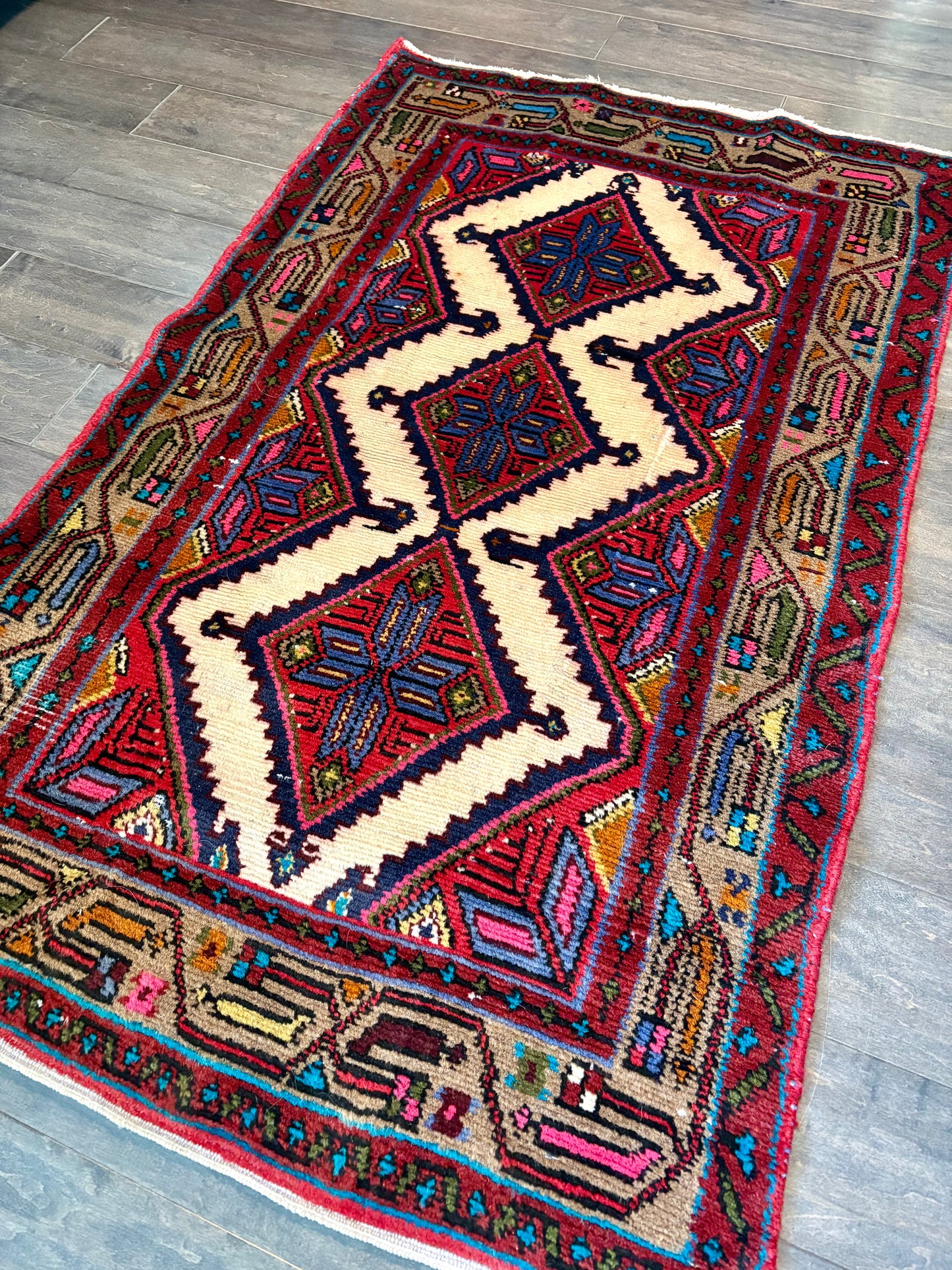 Vintage Rug #199 - 4'3" x 2'7" (presale for Eli)