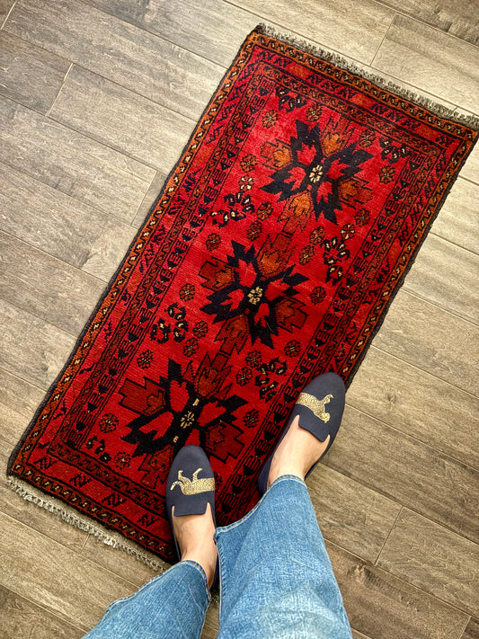 Vintage Rug #200 - 3'6" x 1'8.5" (presale for Eli)