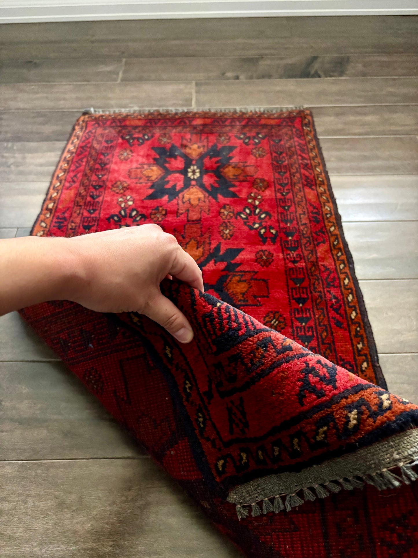 Vintage Rug #200 - 3'6" x 1'8.5" (presale for Eli)
