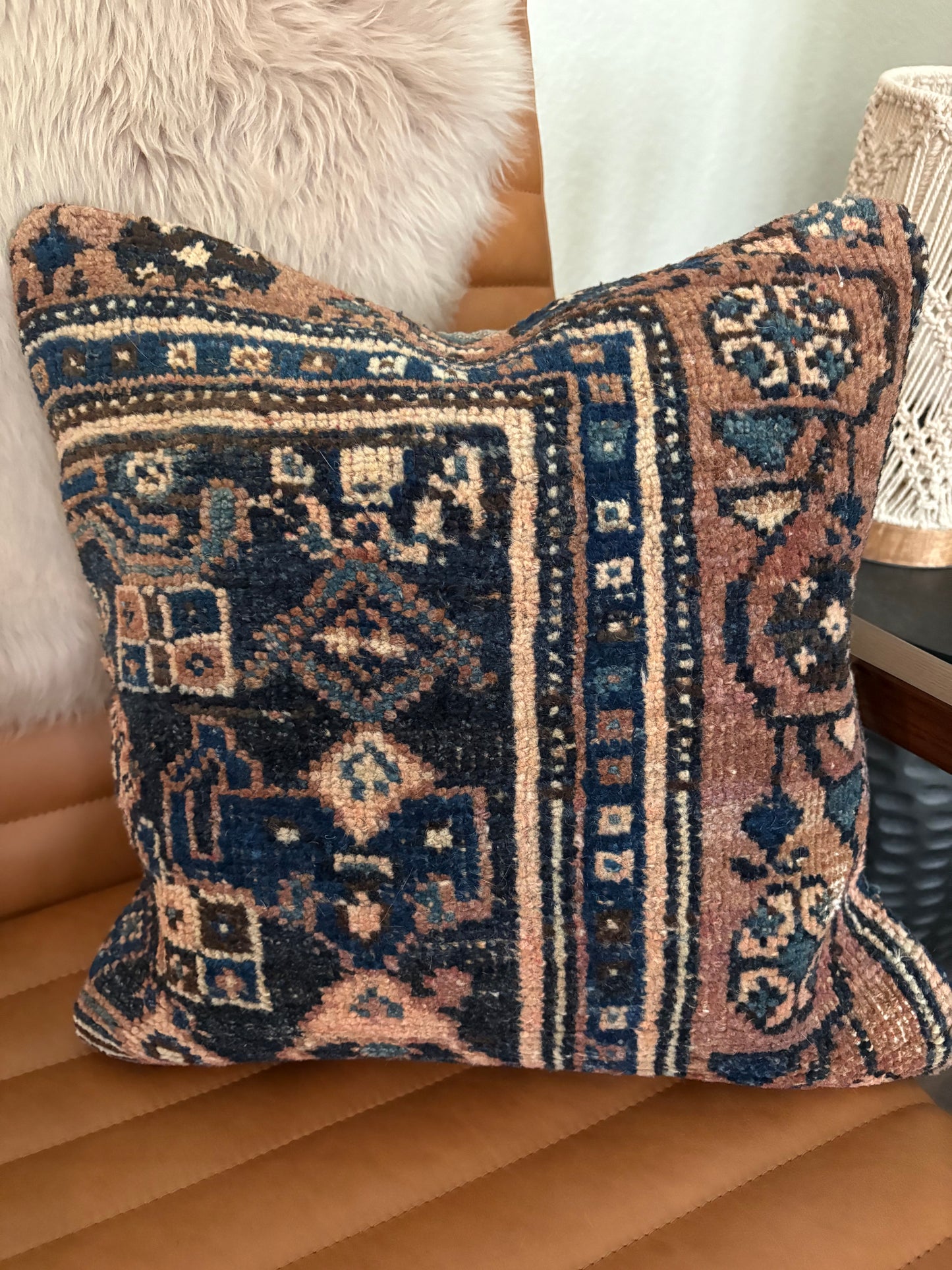 Vintage Rug Pillow Cover #10 - 16" x 16"