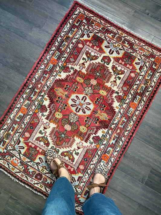 Vintage Rug #214 - 4'5" x 2'11" (Presale for Erin)