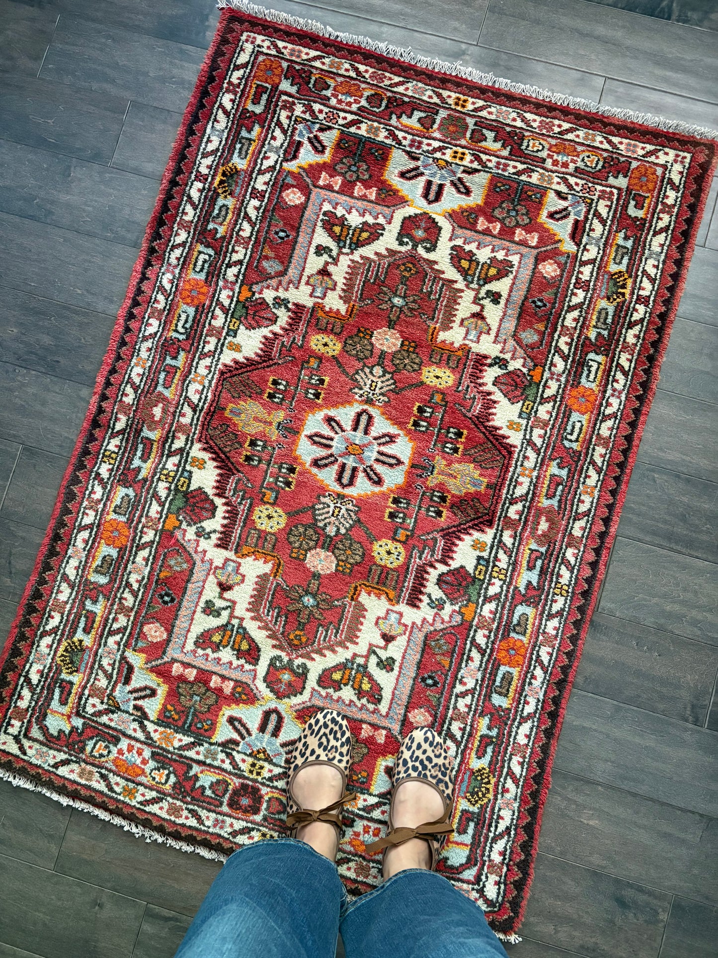 Vintage Rug #214 - 4'5" x 2'11" (Presale for Erin)