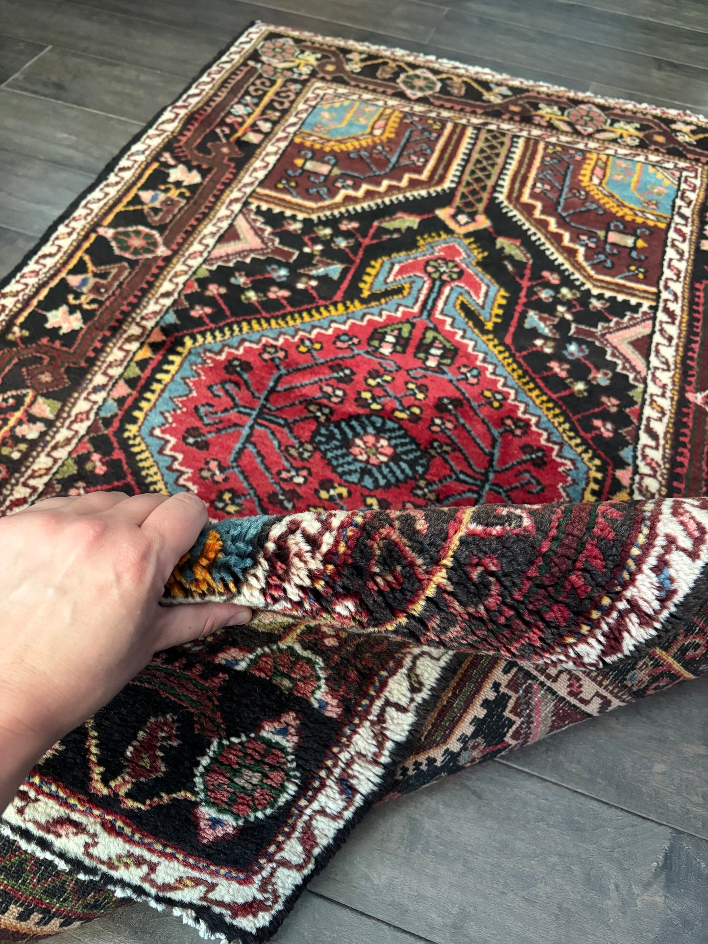Vintage Rug #217 - 4'10" x 2'10" (Presale for Elysia)