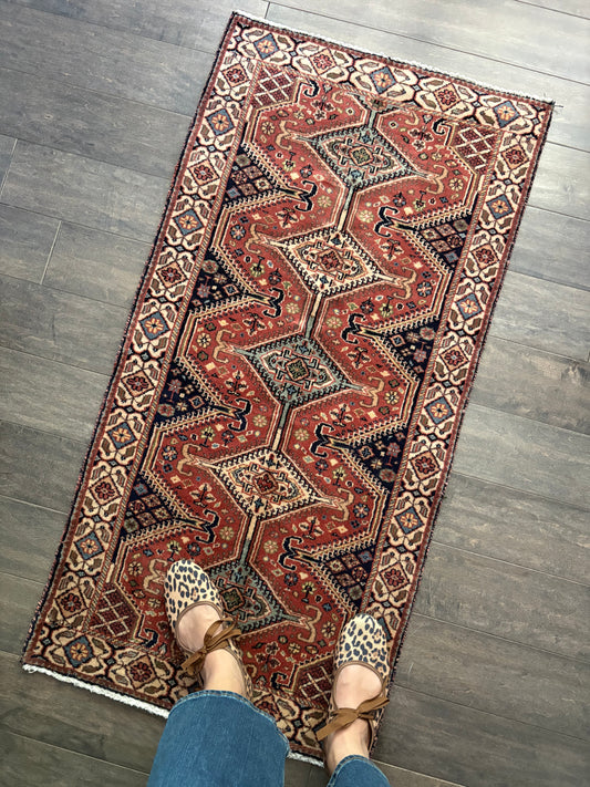 Vintage Rug #215 - 4'0" x 2'.5" (Presale for Erin)