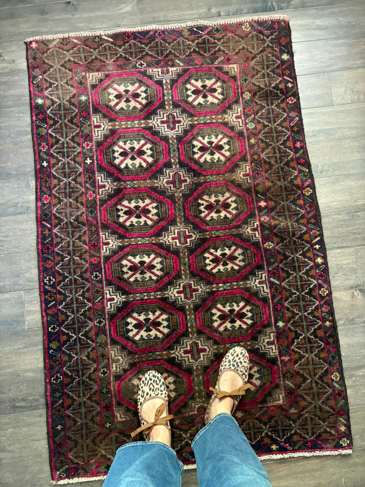 Vintage Rug #234 - 4'0" x 2'9" (Presale for Emily)
