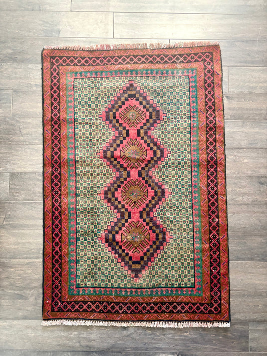 Vintage Rug #133 - 4'1" x 2'8"