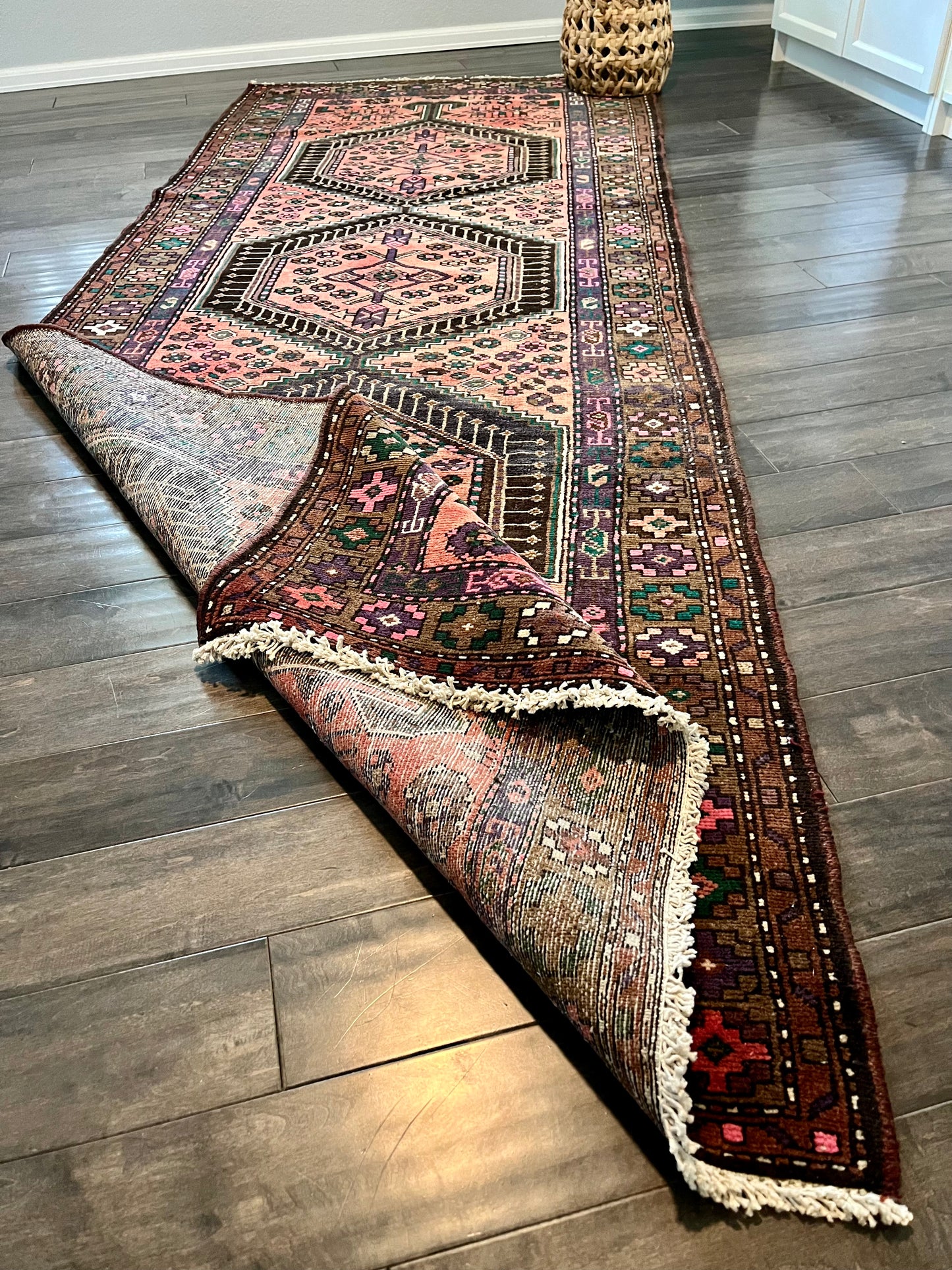 Vintage Rug #81 - 3'8.5" x 9'7" (reserved for Amy)