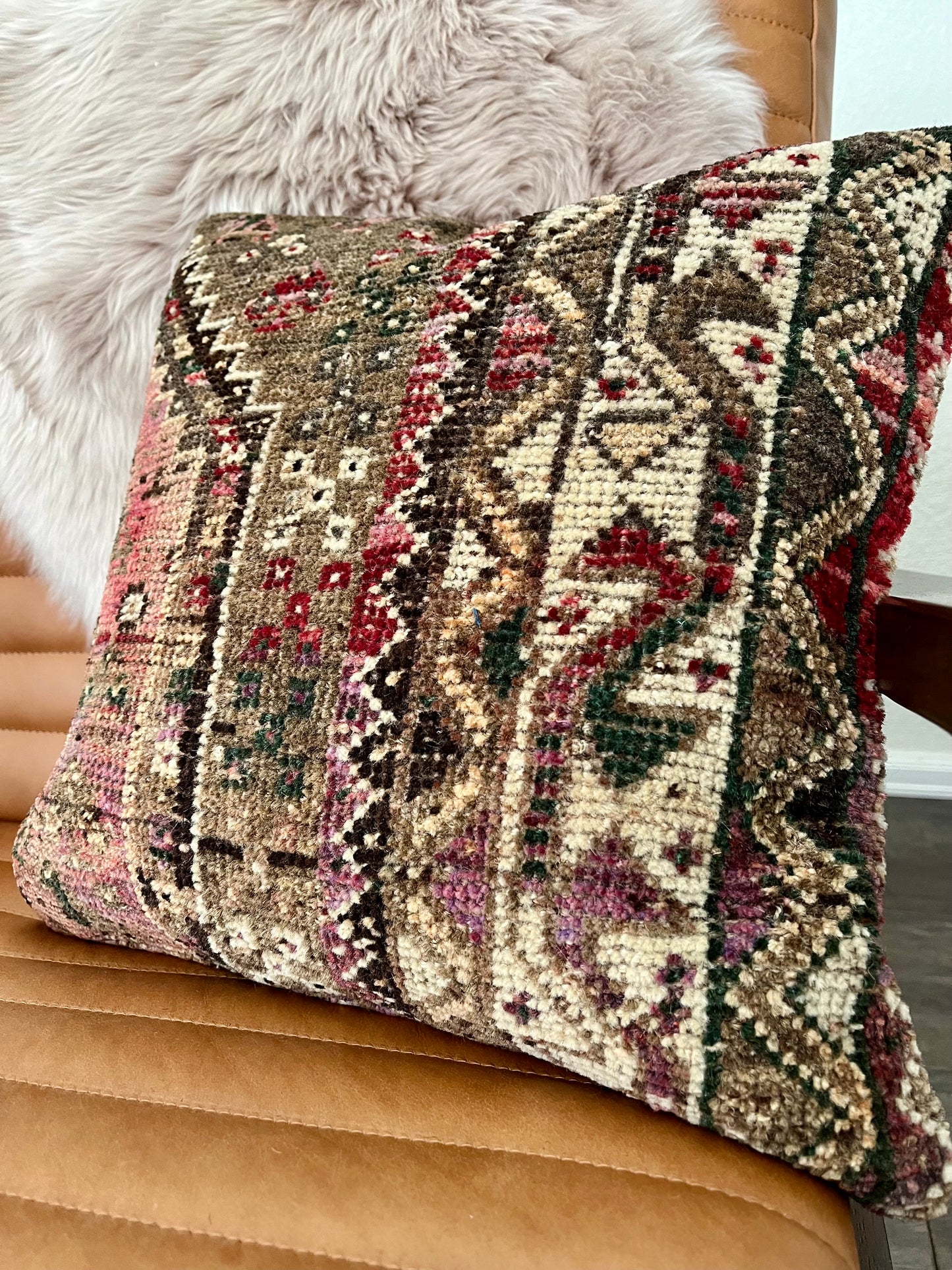 Vintage Rug Pillow Cover #4 - 16"x16"