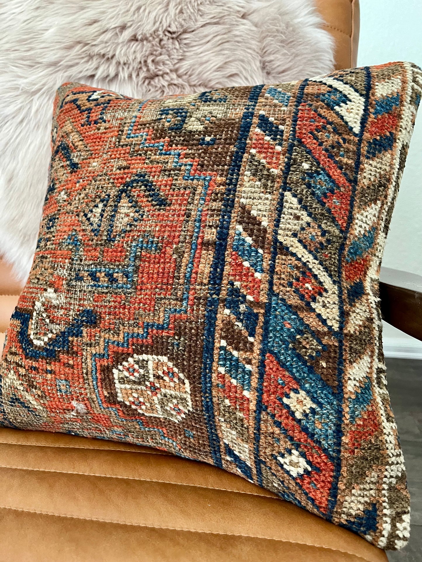 Vintage Rug Pillow Cover #8 - 16"x16"