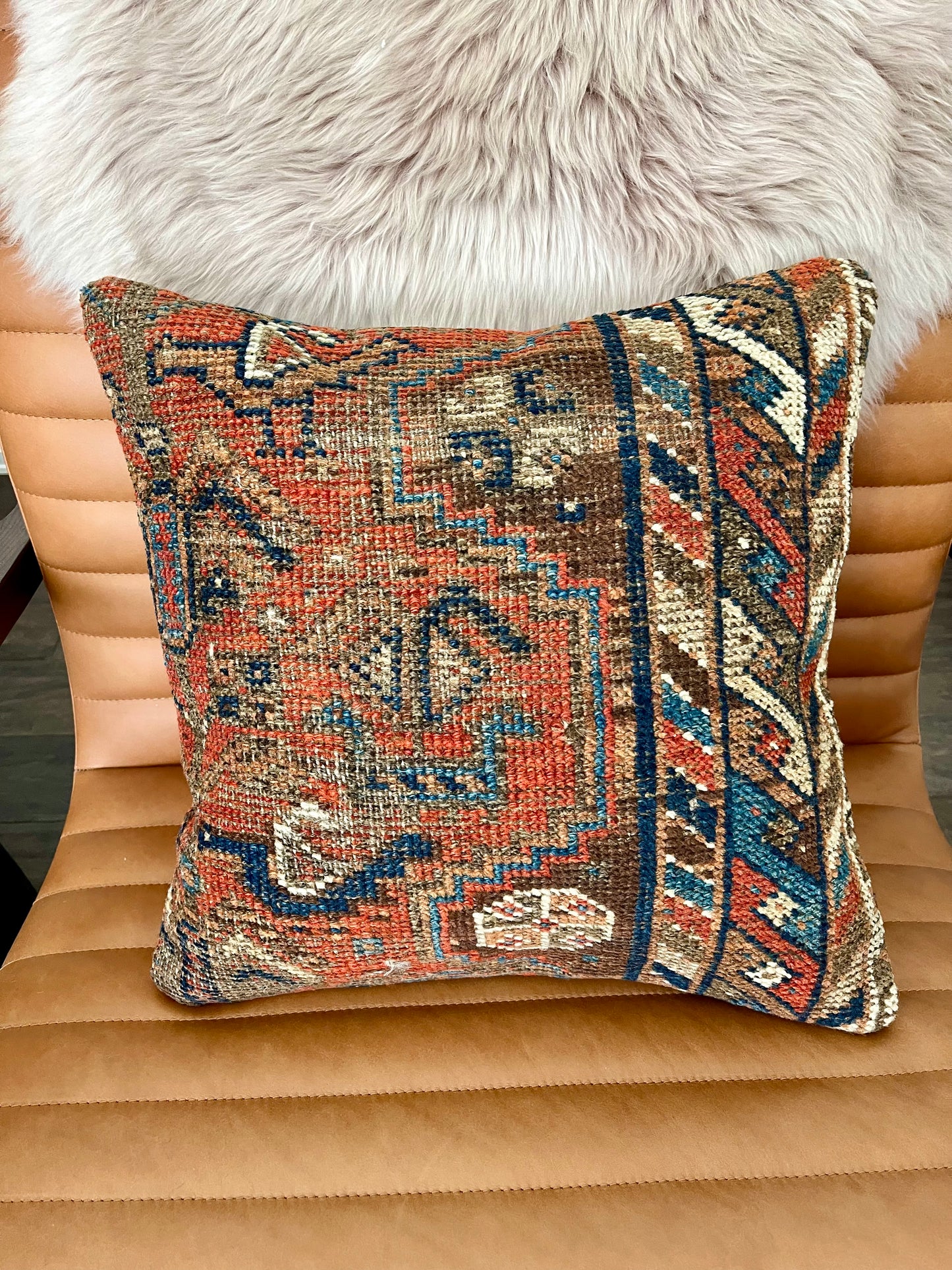 Vintage Rug Pillow Cover #8 - 16"x16"