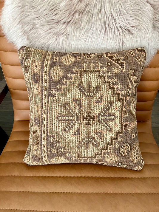 Vintage Rug Pillow Cover #1 - 16"x16"